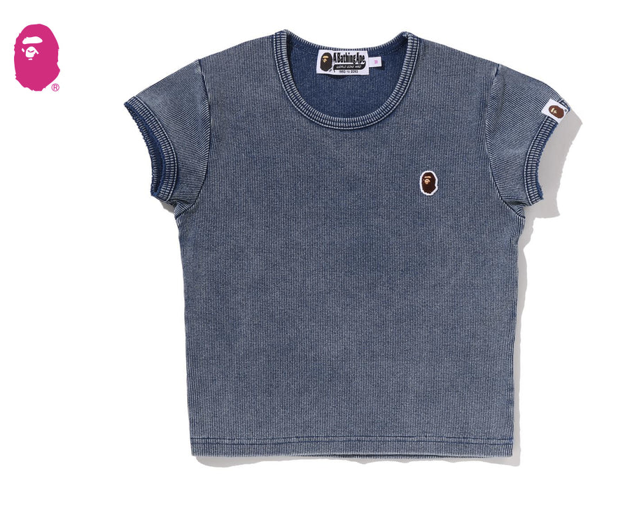 【BAPE女生】0307 發售APE HEAD ONE POINT INDIGO CROPPED TEE