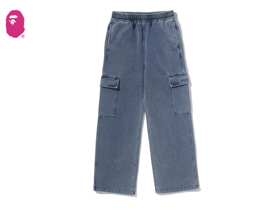 【BAPE女生】0307 發售INDIGO STRAIGHT SWEAT PANTS