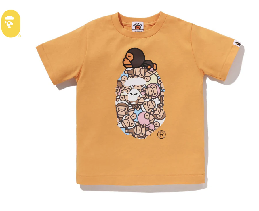 【BAPE童裝】0307 發售ALL BABY MILO MULTI MILO ON BIG APE TEE