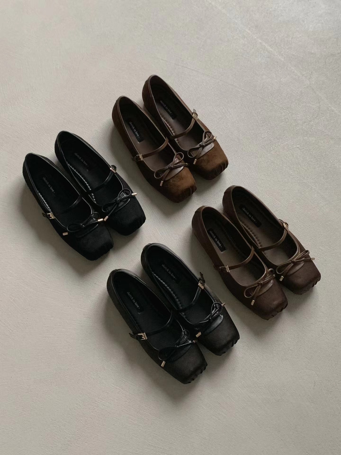 ASK 方頭芭蕾瑪莉珍平底鞋 1059