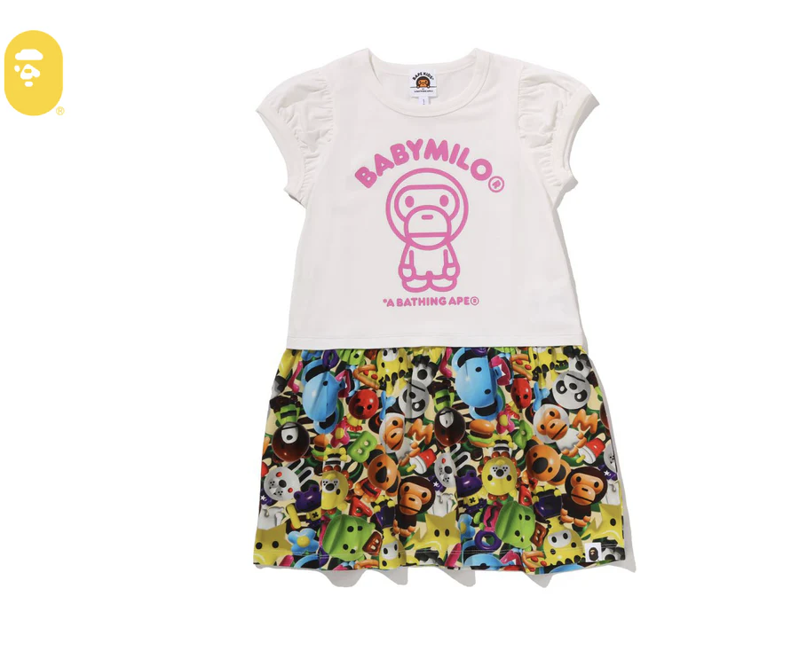 【BAPE童裝】0307 發售3D MILO ALL FRIENDS DRESS
