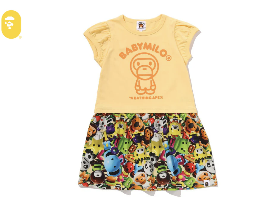 【BAPE童裝】0307 發售3D MILO ALL FRIENDS DRESS