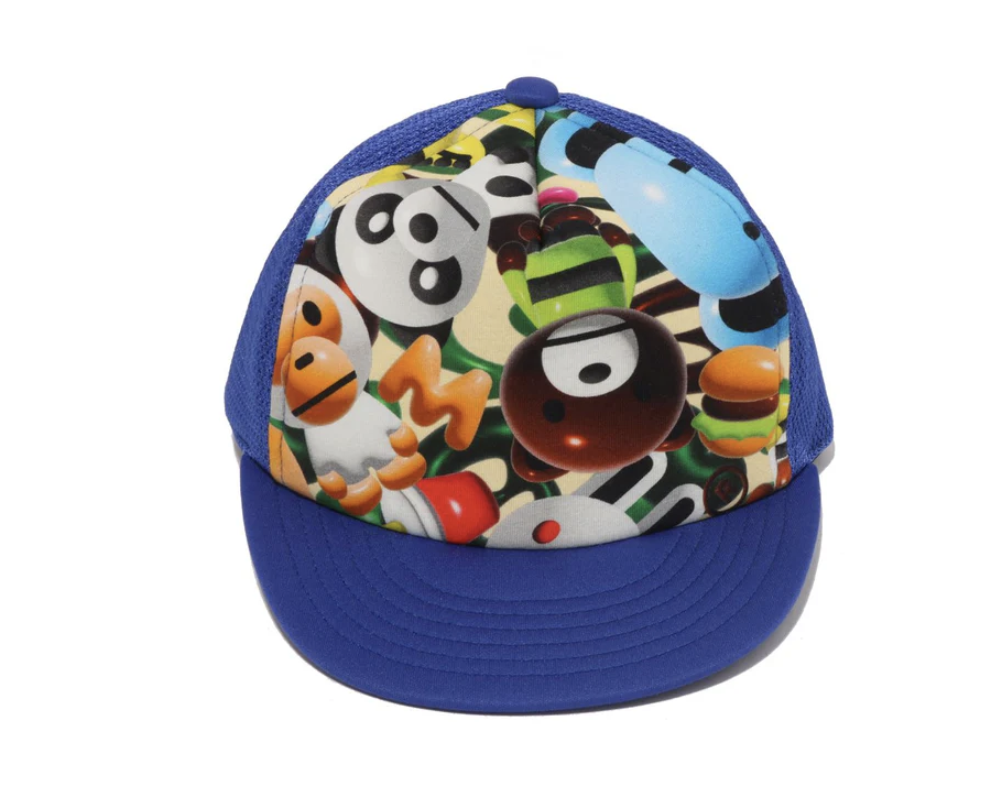 【BAPE兒童配件】0307 發售3D MILO ALL FRIENDS MESH CAP