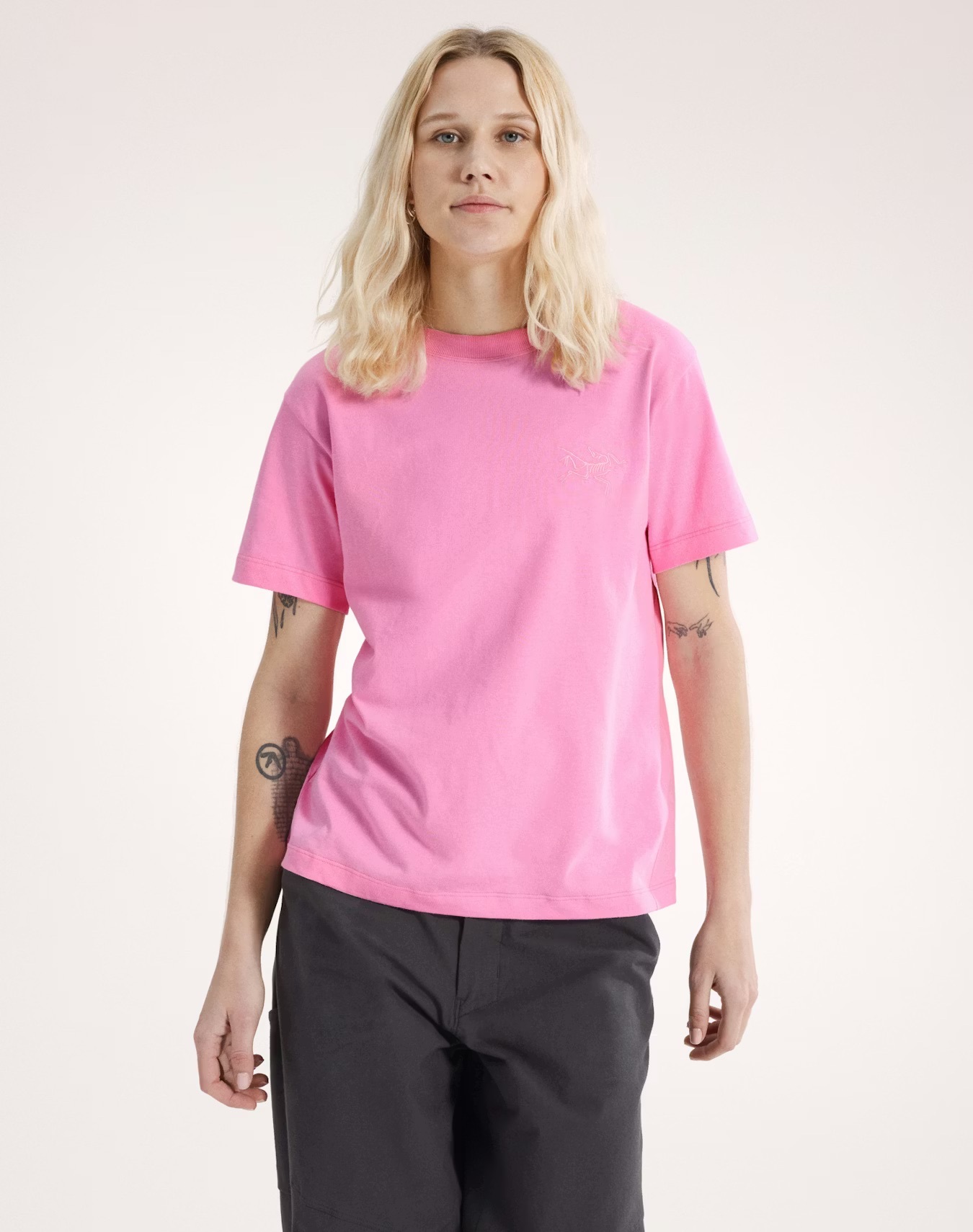 Arcteryx Kragg Cotton Little Bird Crew SS W Pineberry