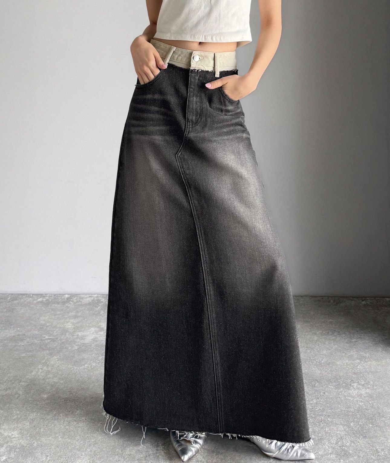 【預購】JN030608 Java 復古牛仔長裙