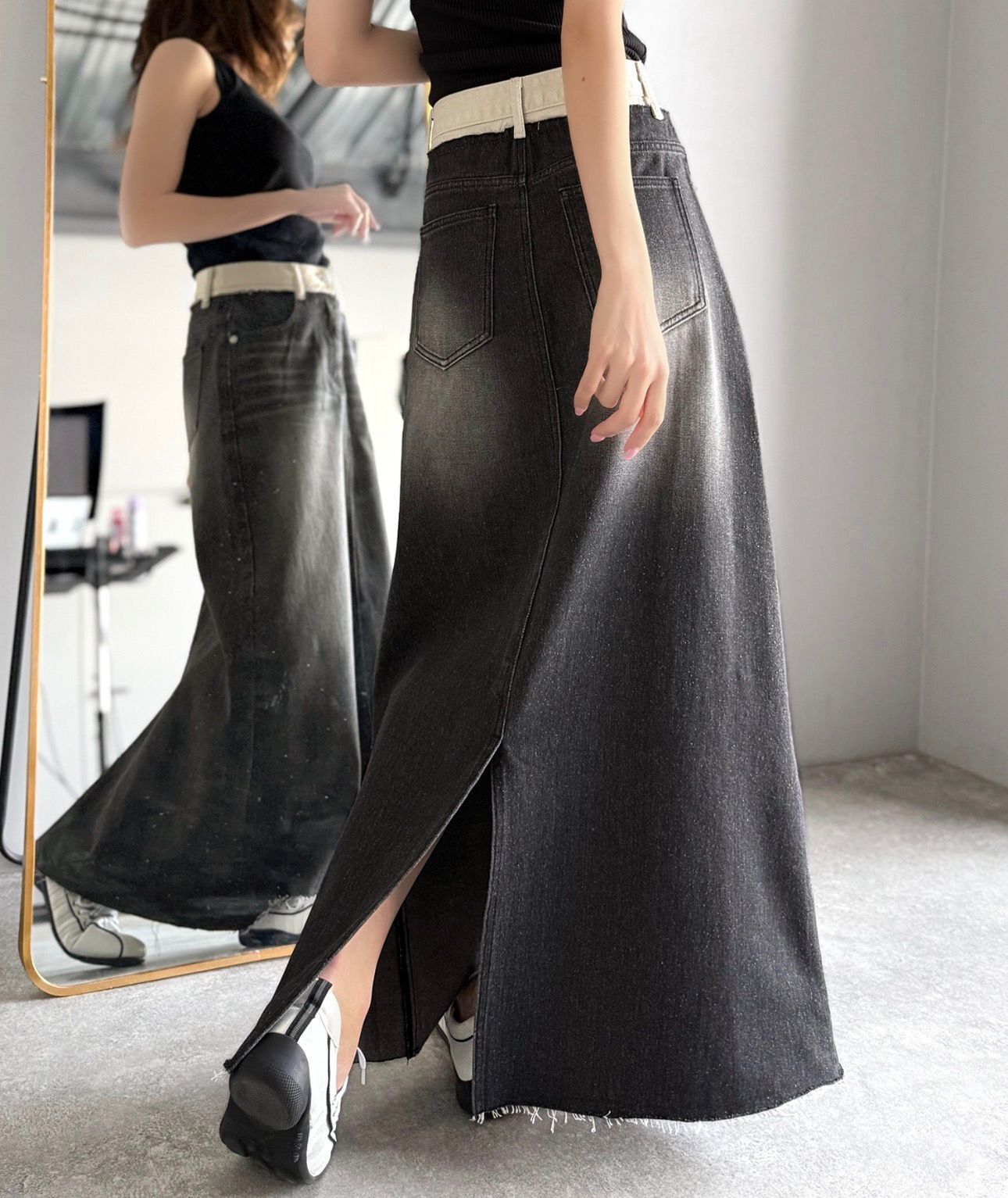 【預購】JN030608 Java 復古牛仔長裙