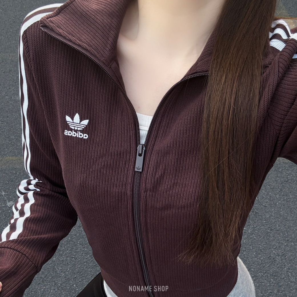 ADIDAS ORIGINALS ADICOLOR TOP 復古 立領 針織 短版 外套 兩色 (女款)