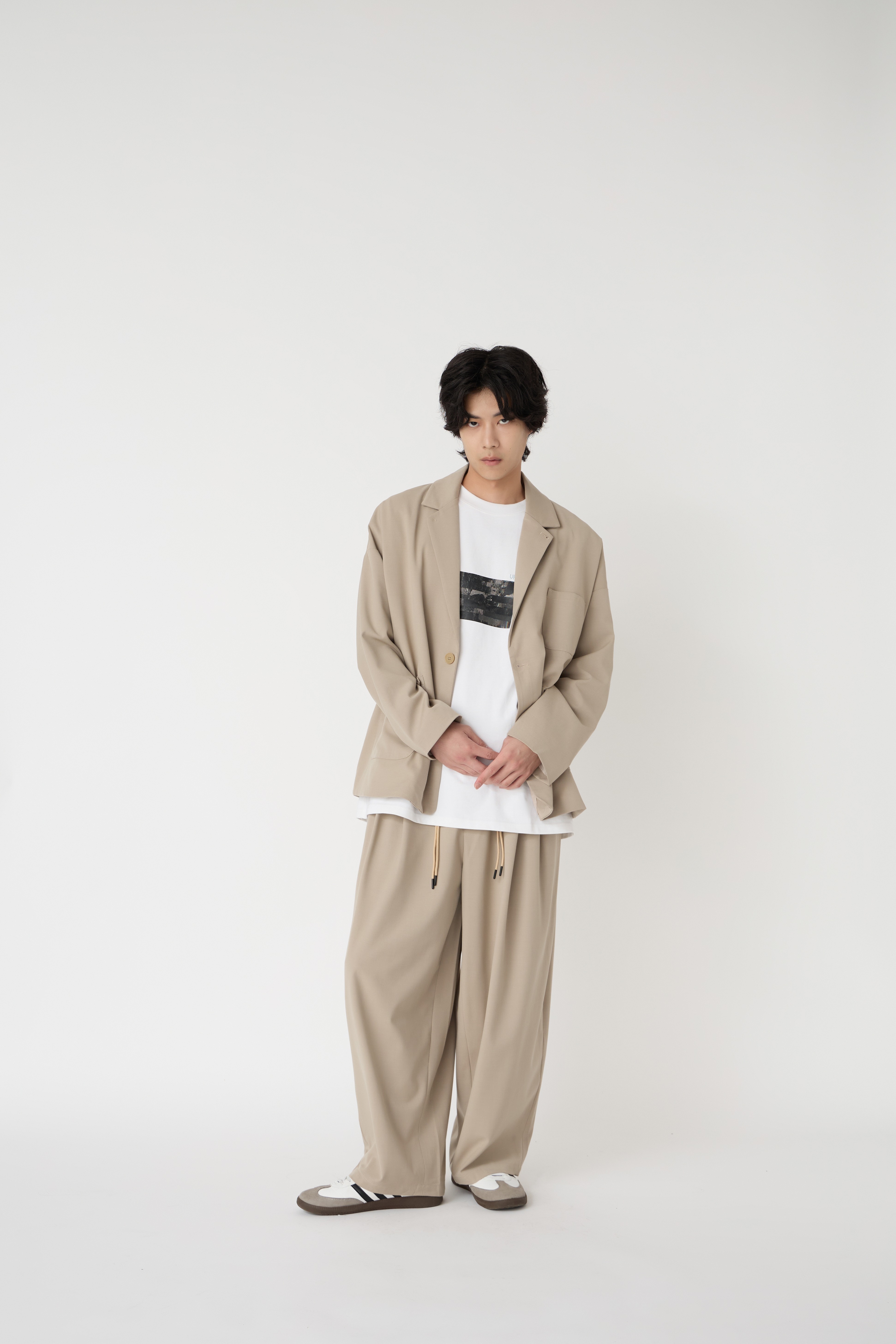 NOIR commut闊腿垂感西裝褲