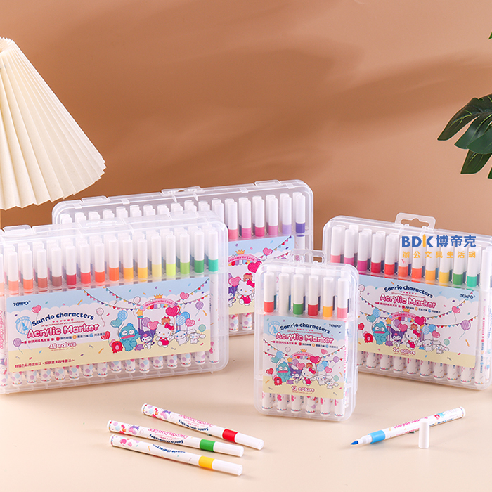 TEMPO 節奏 三麗鷗 軟頭丙烯馬克筆 系列(加贈滾輪膠帶貼)