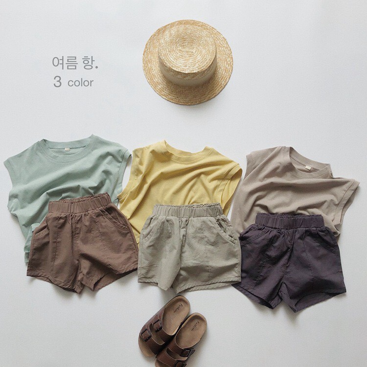 現貨｜豆綠80 夏季多巴胺繽紛色彩背心ꕀꕀꕀ