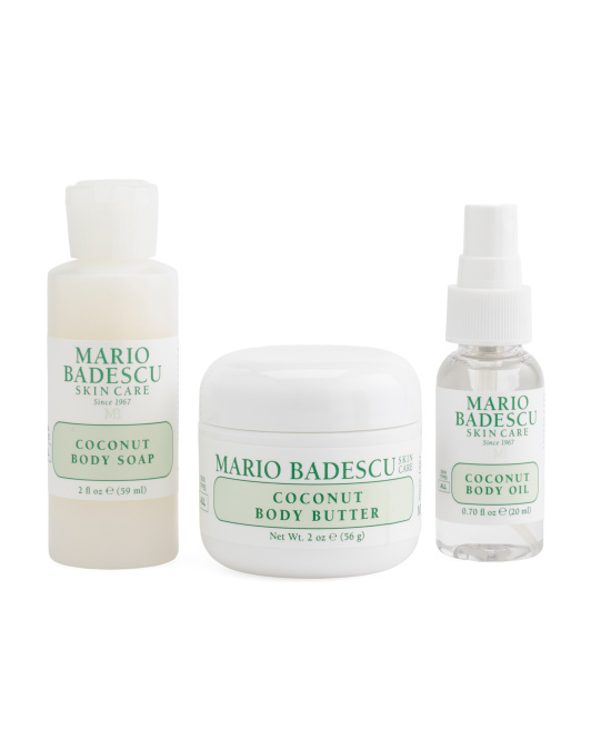 【預購】Mario Badescu H030606 專業系列 3 件式椰子植萃身體護理旅行組