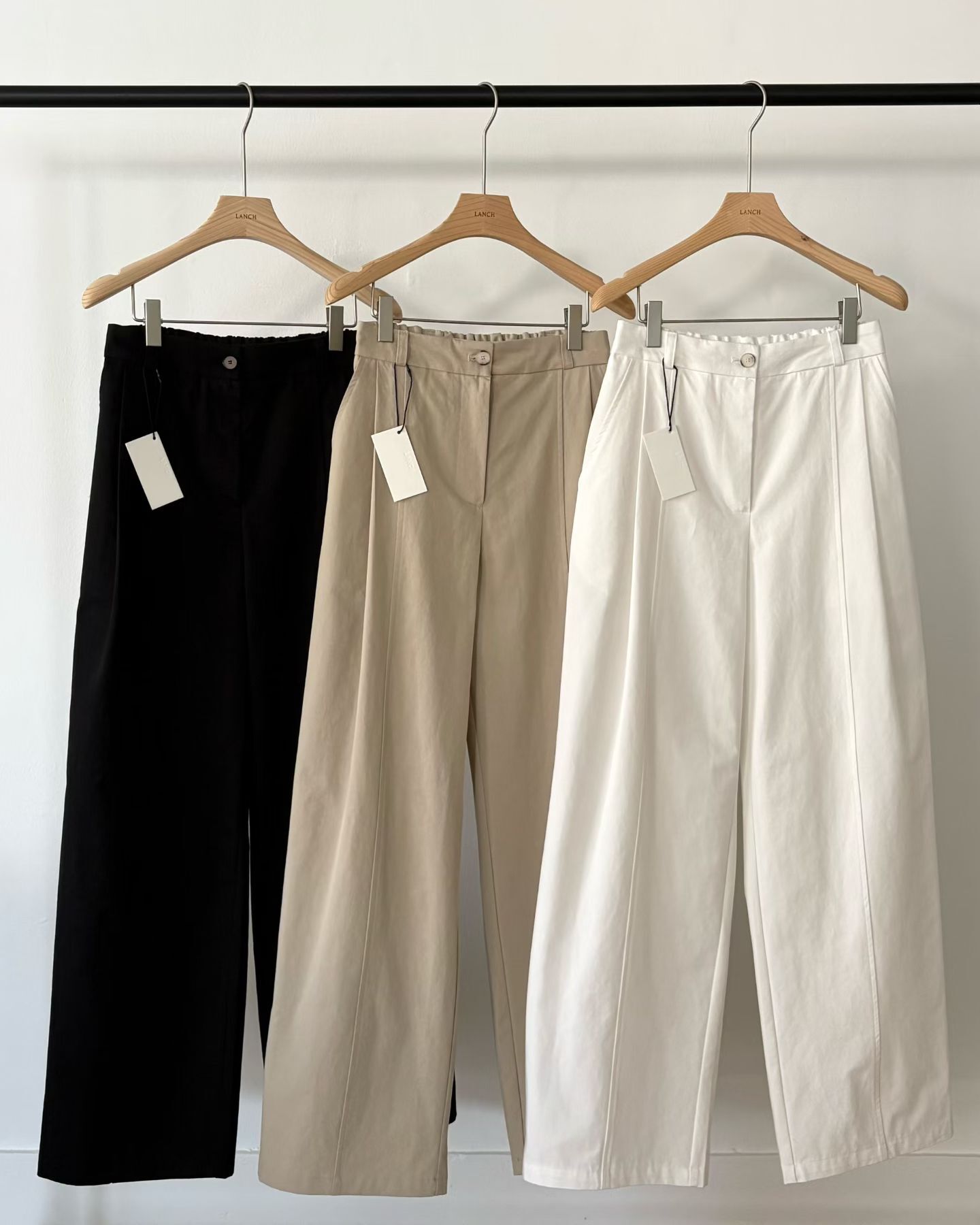 PE6005 後橡筋車線直筒褲