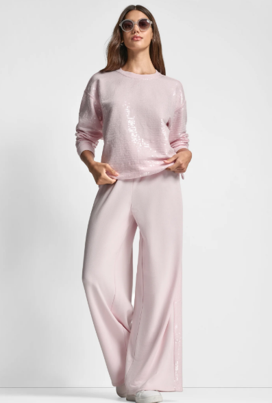 [S] DKNY PINK MOON SEQUINS LONG SLEEVE SWEATSHIRT, DJ6T1655-OF2 (SD1815)