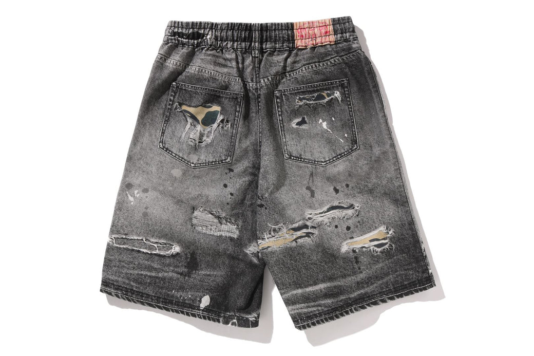 2026SS A BATHING APE BAPE STA FAKE PRINT RELAXED FIT SHORTS 牛仔 短褲 現貨 1M30-151-306