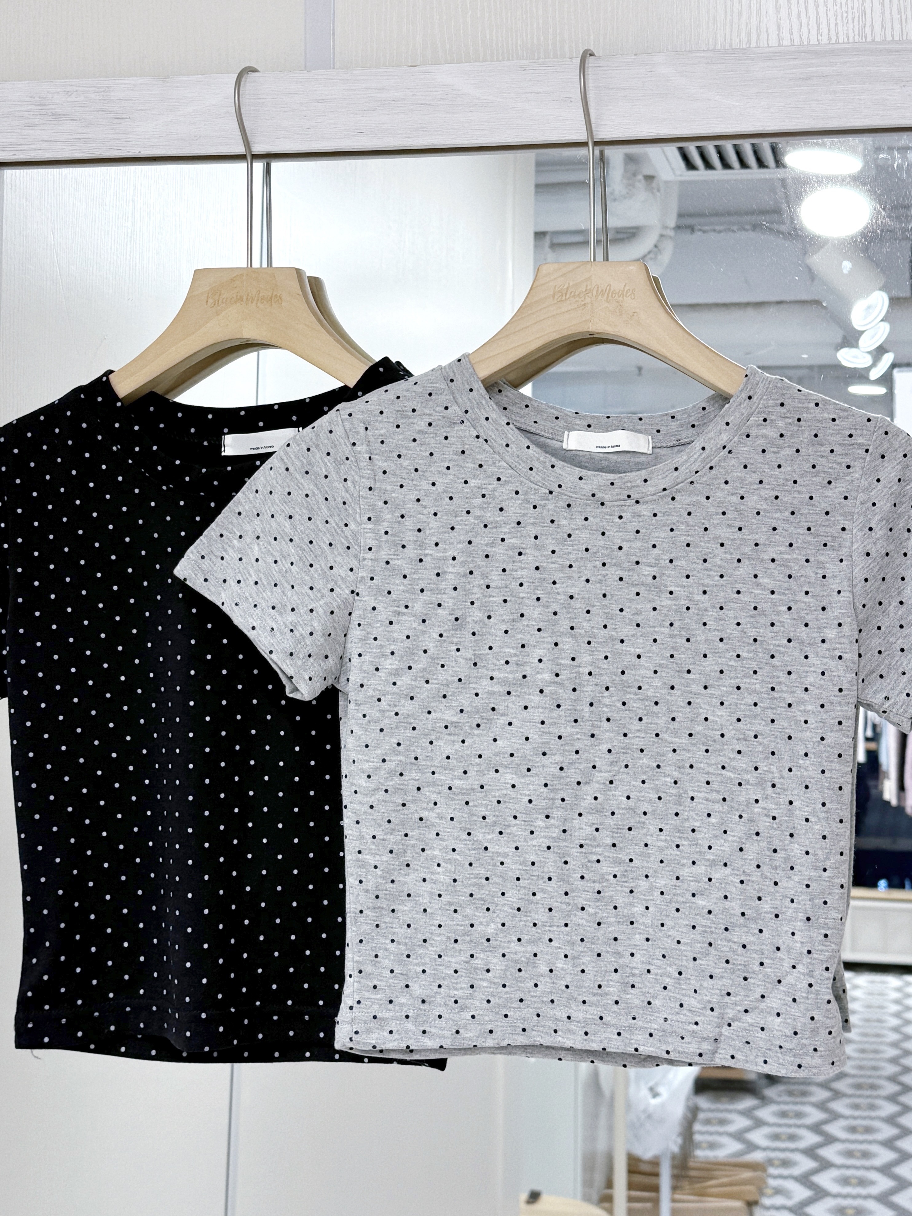 T1269｜韓系Y2K波點短袖Tee𓇼 ˚.⋆🪐