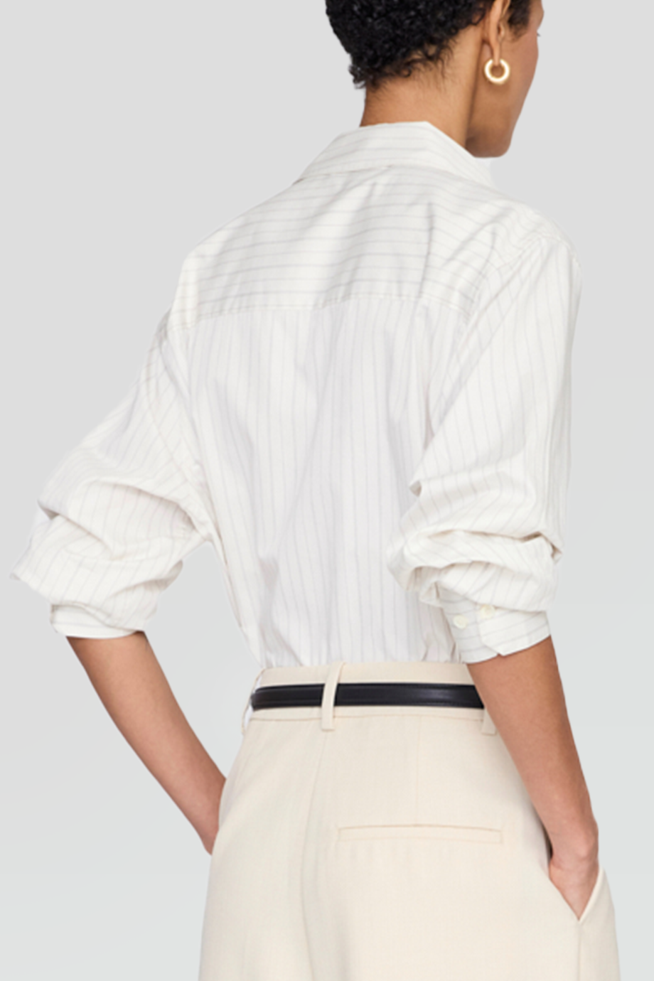 Anine Bing｜ESSIE 細條紋短版襯衫