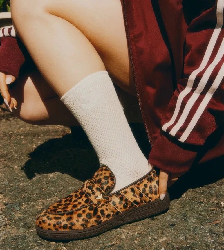 女鞋 ADIDAS HANDBALL SPEZIAL LOAFER 豹紋 復古 休閒鞋 樂福鞋【KJ2526】