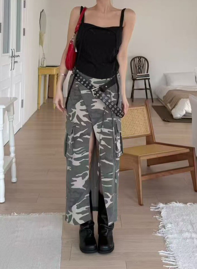 側抓皺棉織背心