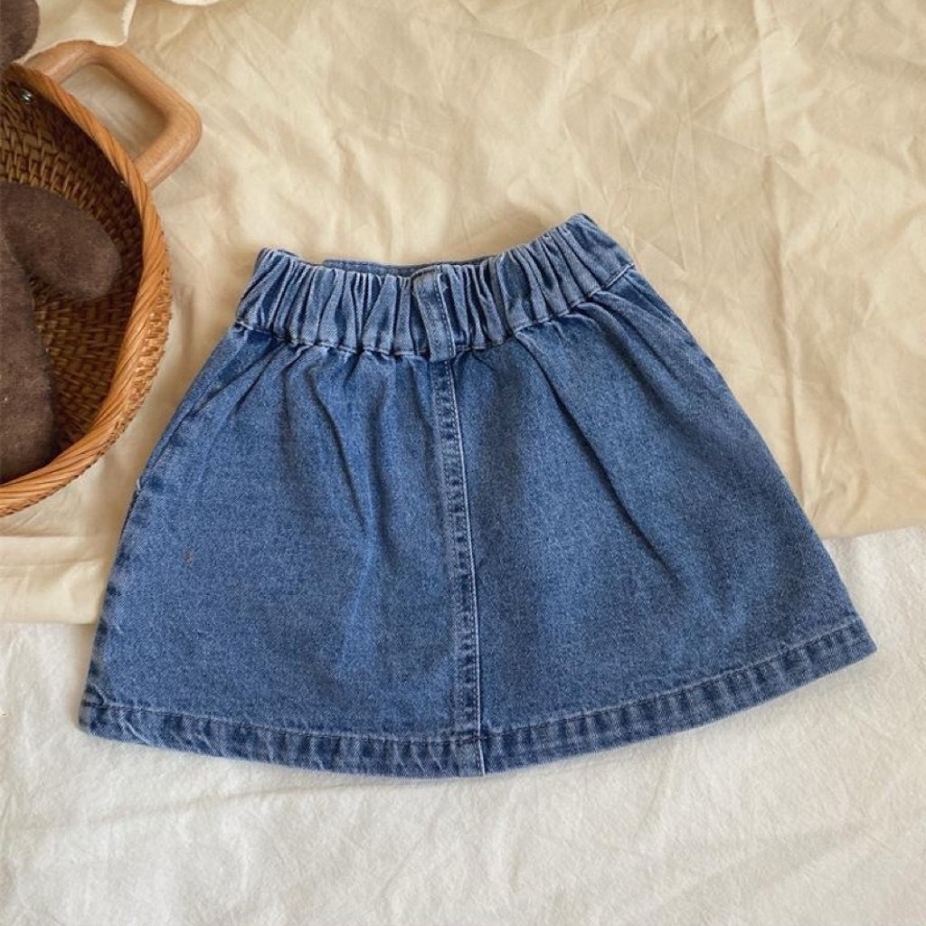俏皮荷葉邊牛仔短裙