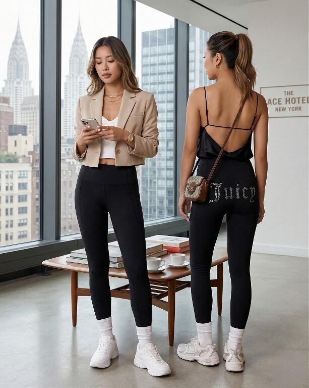 【預購】Juicy Couture H030610 Logo 修身內搭褲