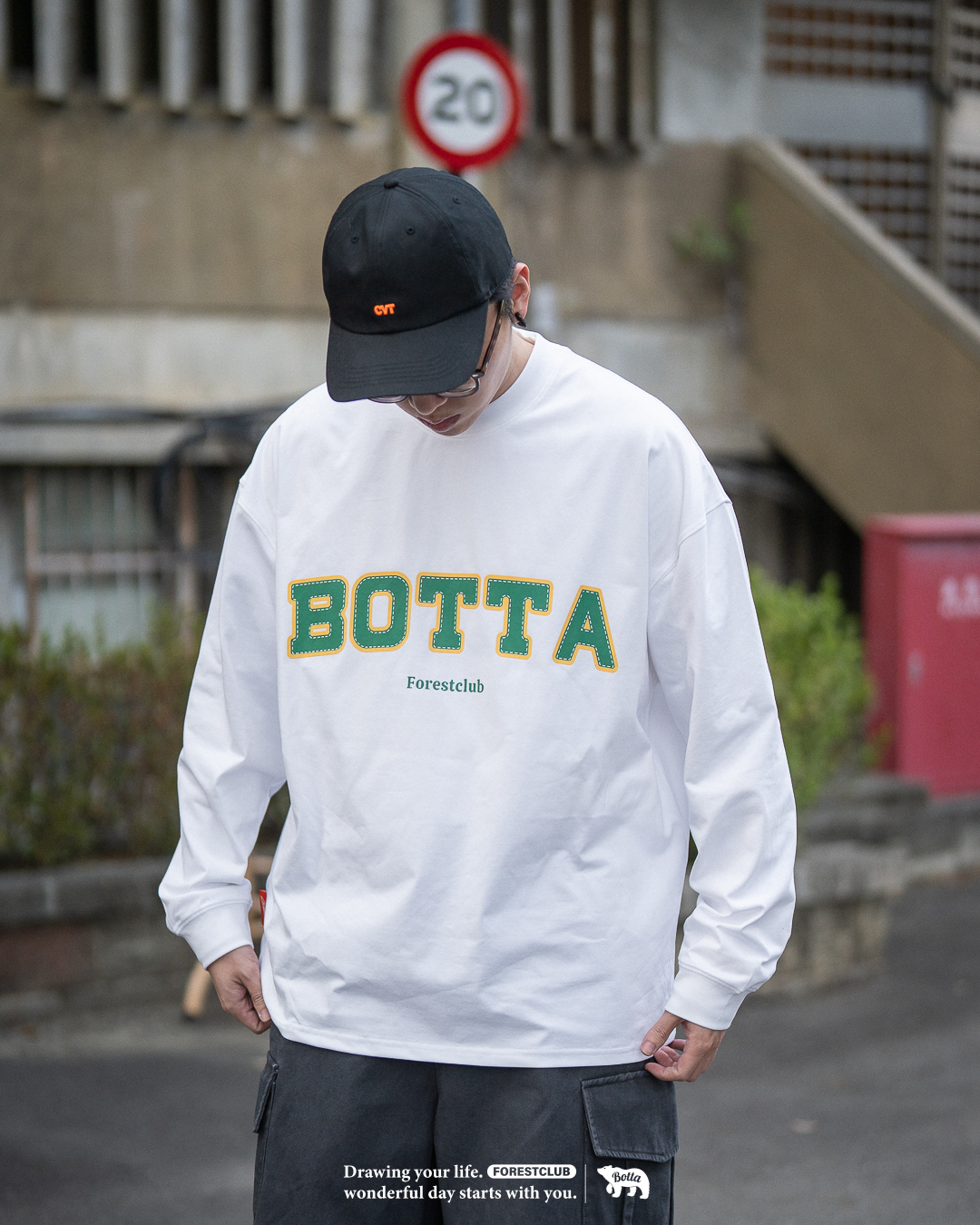 #現貨 BOTTA 經典 縫線 LOGO 薄長T 四色 22325