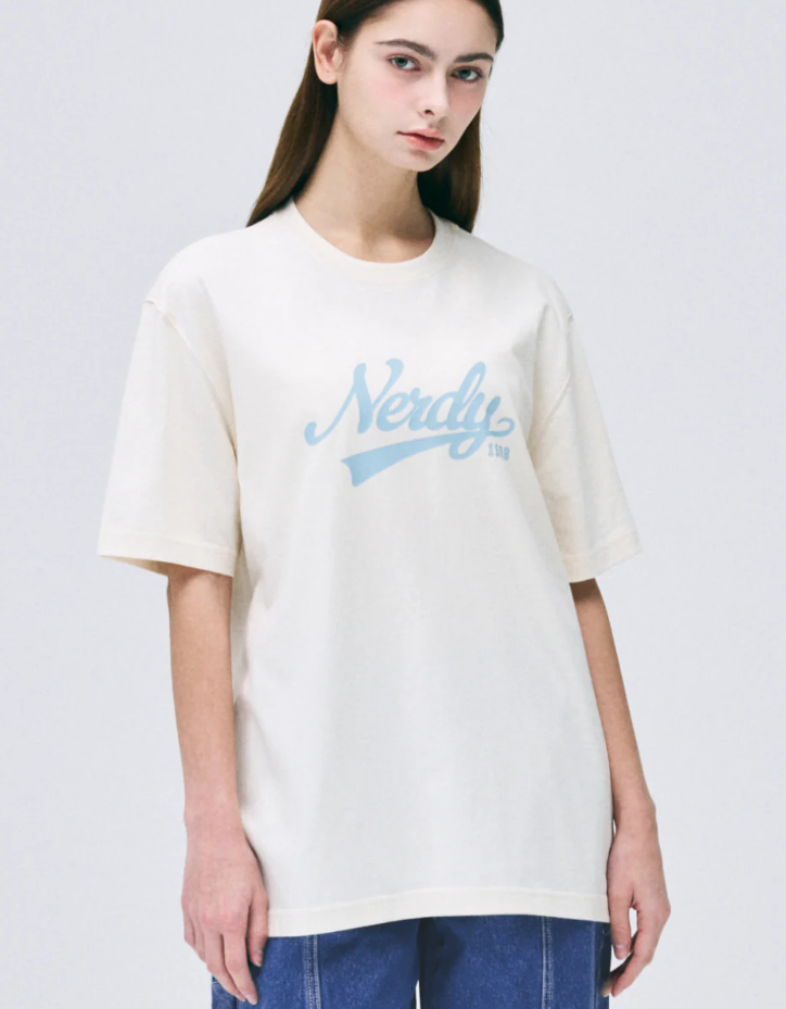 韓國代購 NERDY Varsity Logo S/S T-Shirt NE12