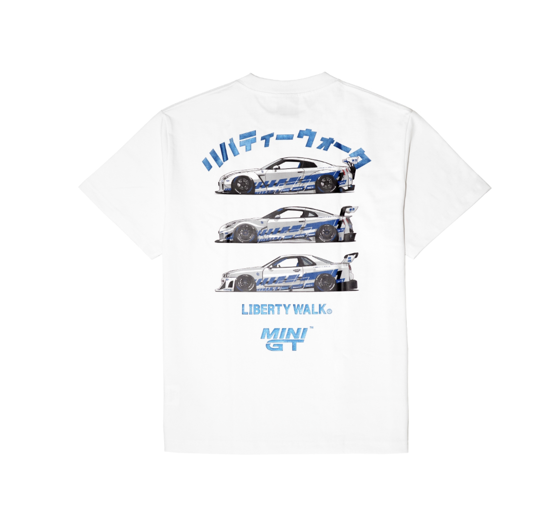 【LIBERTY WALK】0307發售新品 大人款MINI GT×LB Triple GTR Tee