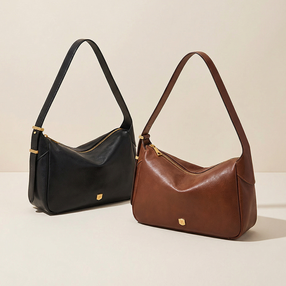 Dillon 真皮文青風肩背包 (兩色可選)