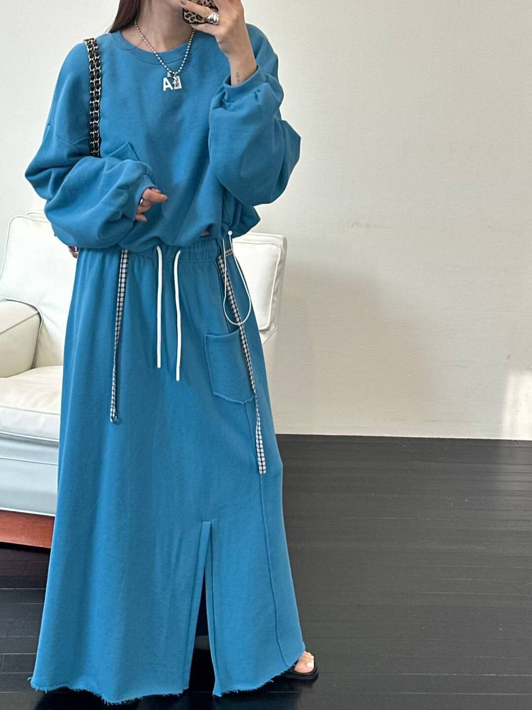 LA口袋下抽繩衛衣