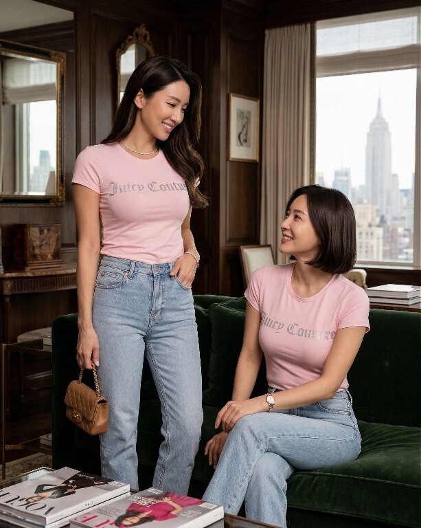 【預購】Juicy Couture H030611 圓領閃粉字母短袖 TEE