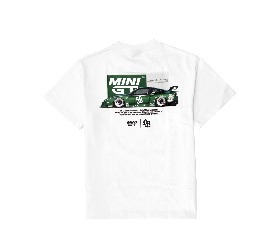 【LIBERTY WALK】0307發售新品 大人款MINI GT×LB 180SX BOX Tee