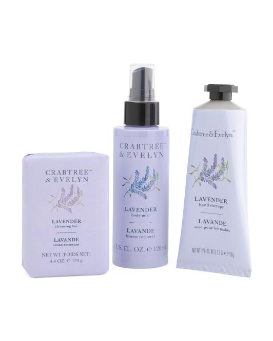 【預購】Crabtree & Evelyn H030612 瑰柏翠 薰衣草舒緩寵愛護理 3 件套裝