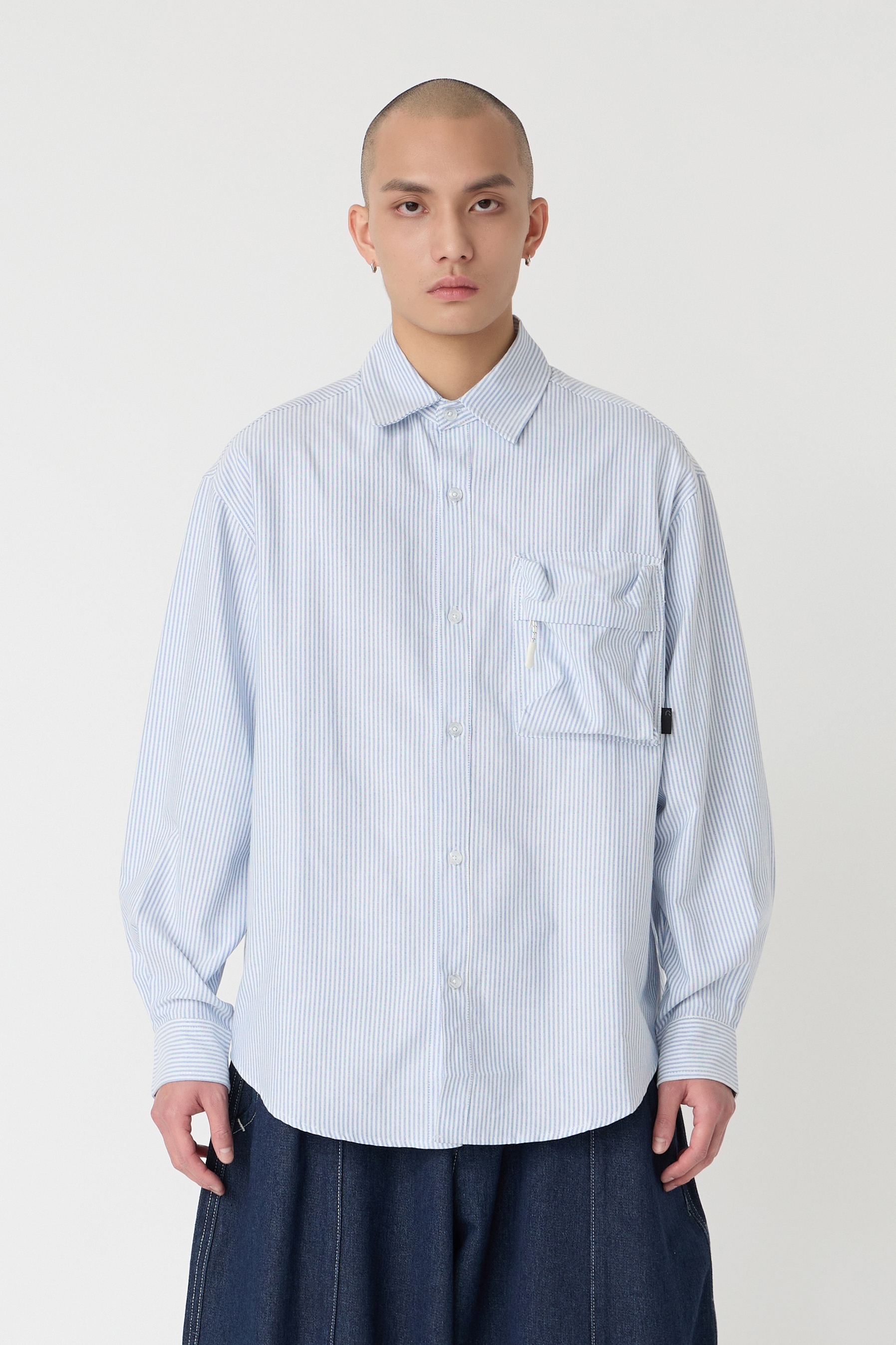 NOIR Cityboy立體口袋條紋襯衫