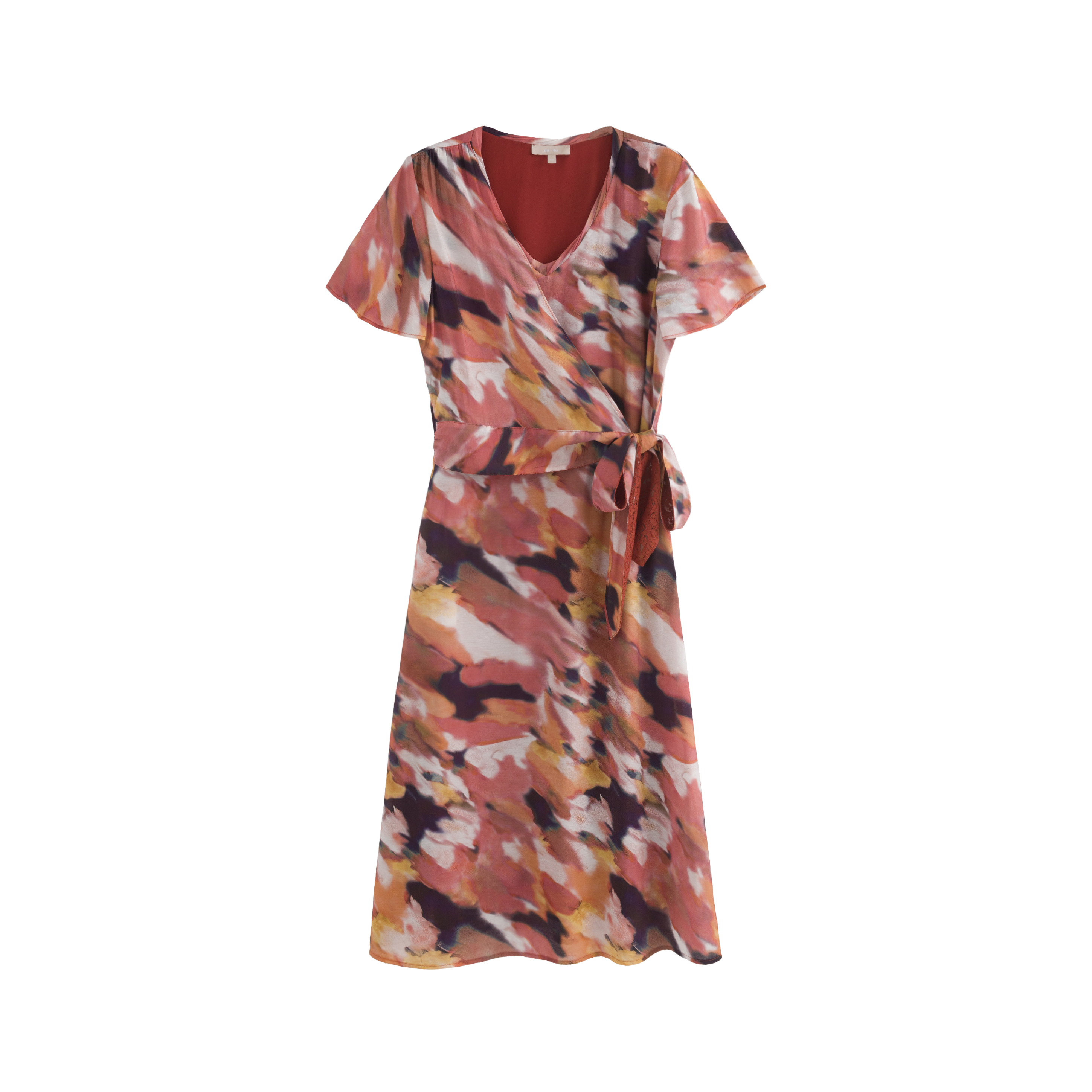 mi-tu printed V-neck dress