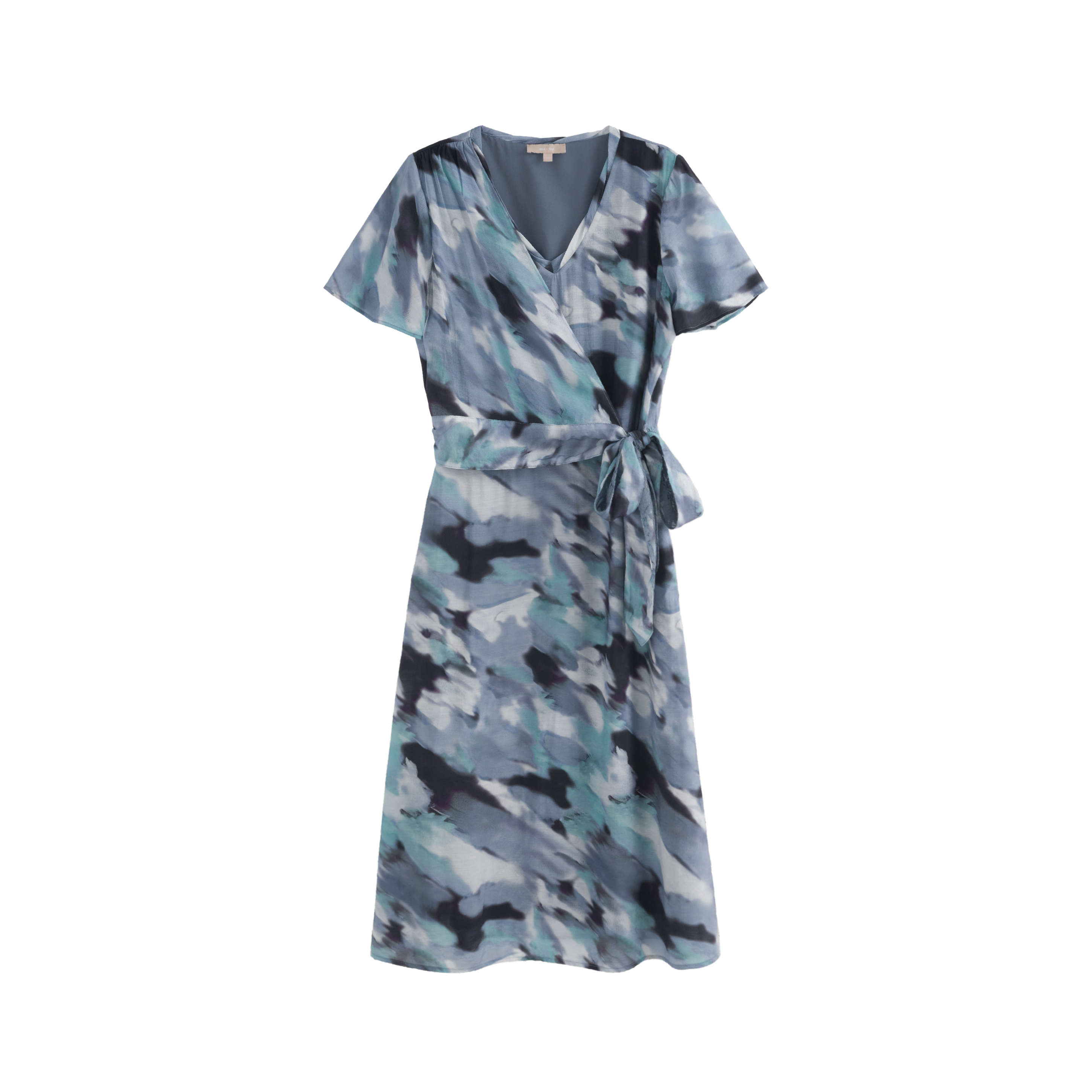 mi-tu printed V-neck dress