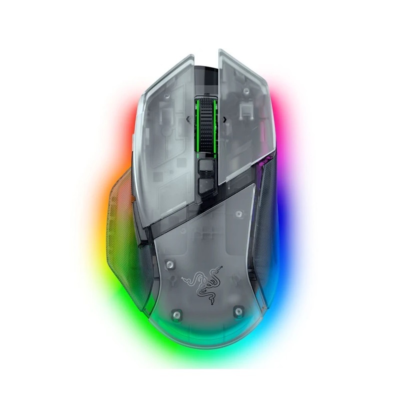 Razer 雷蛇 巴塞利斯蛇Basilisk  V3 Pro 35K 透明白無線滑鼠Phantom White Edition/RZ01-05240400-R3A1