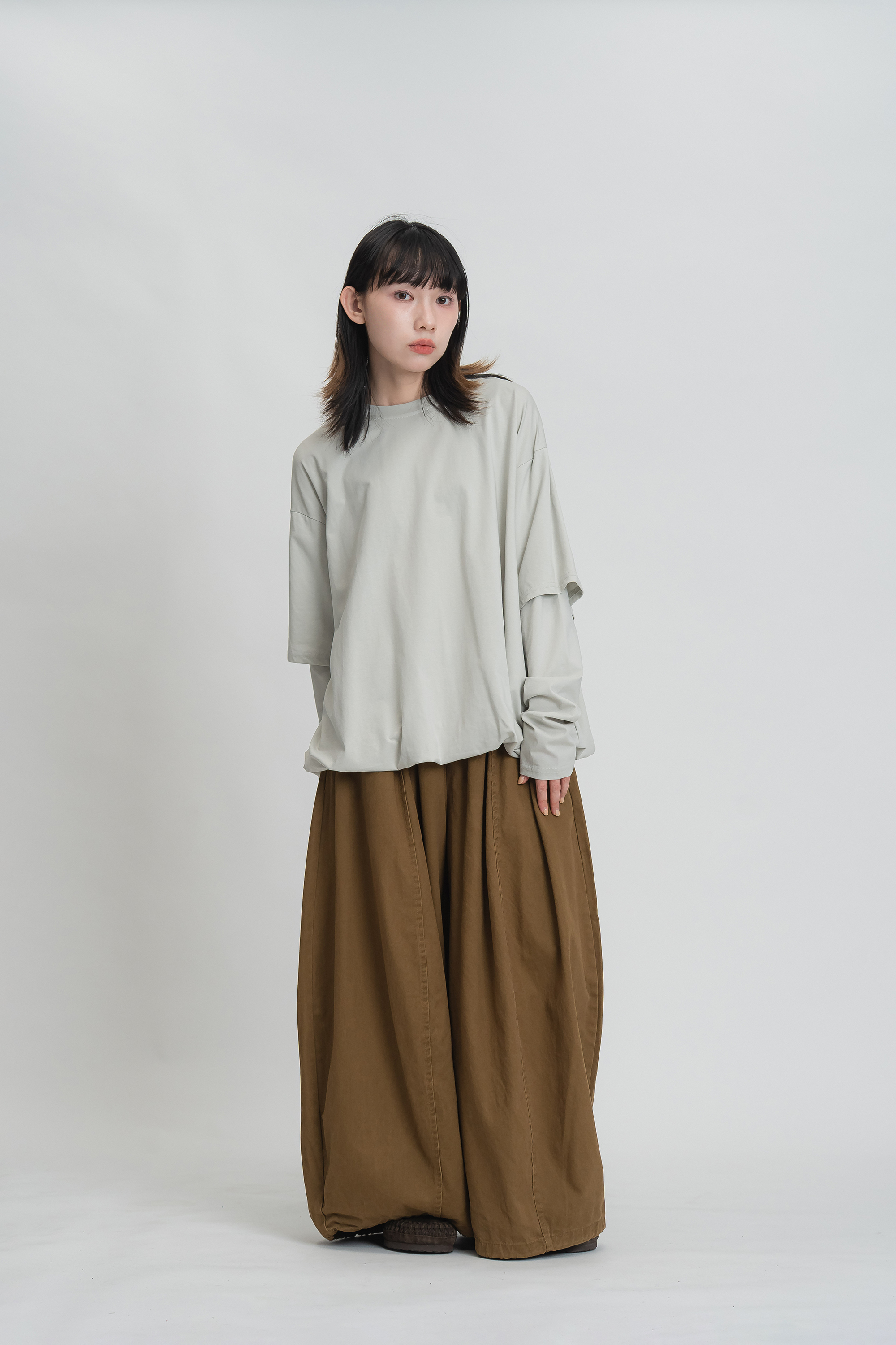 日系寬鬆挺版燈籠褲 4色