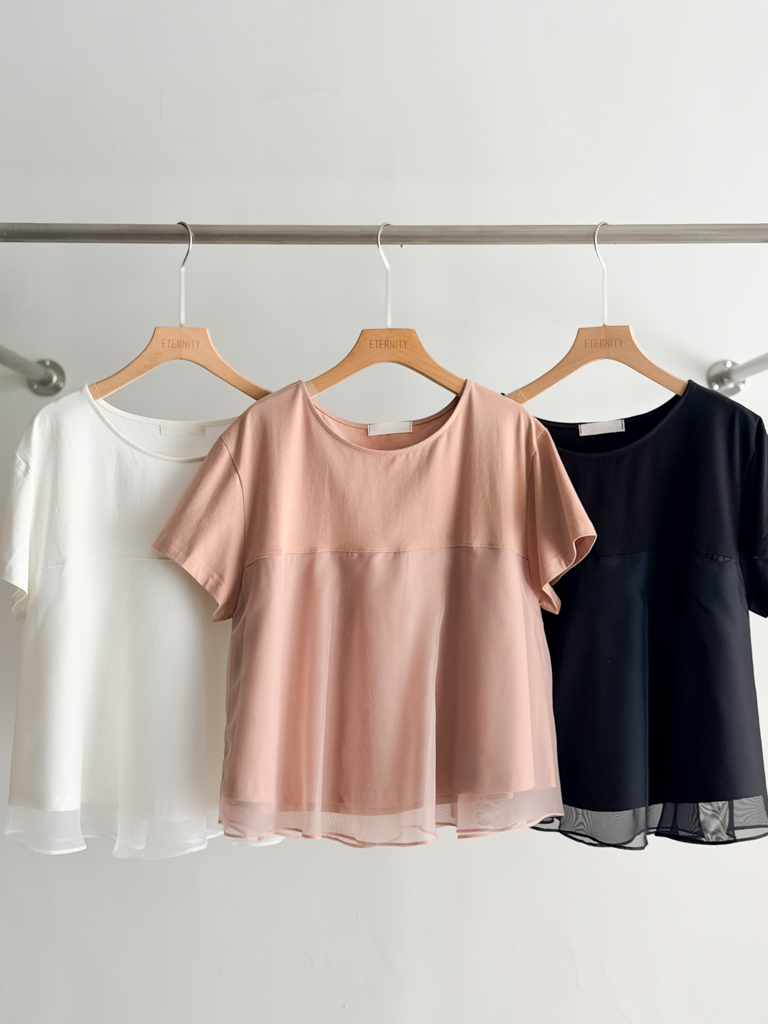 0302透視拼接短袖T