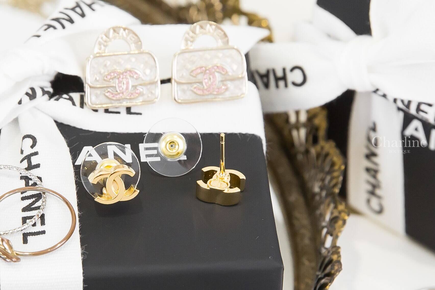 Chanel Earring 金色立體CC耳環-Charline Boutique 精品代購