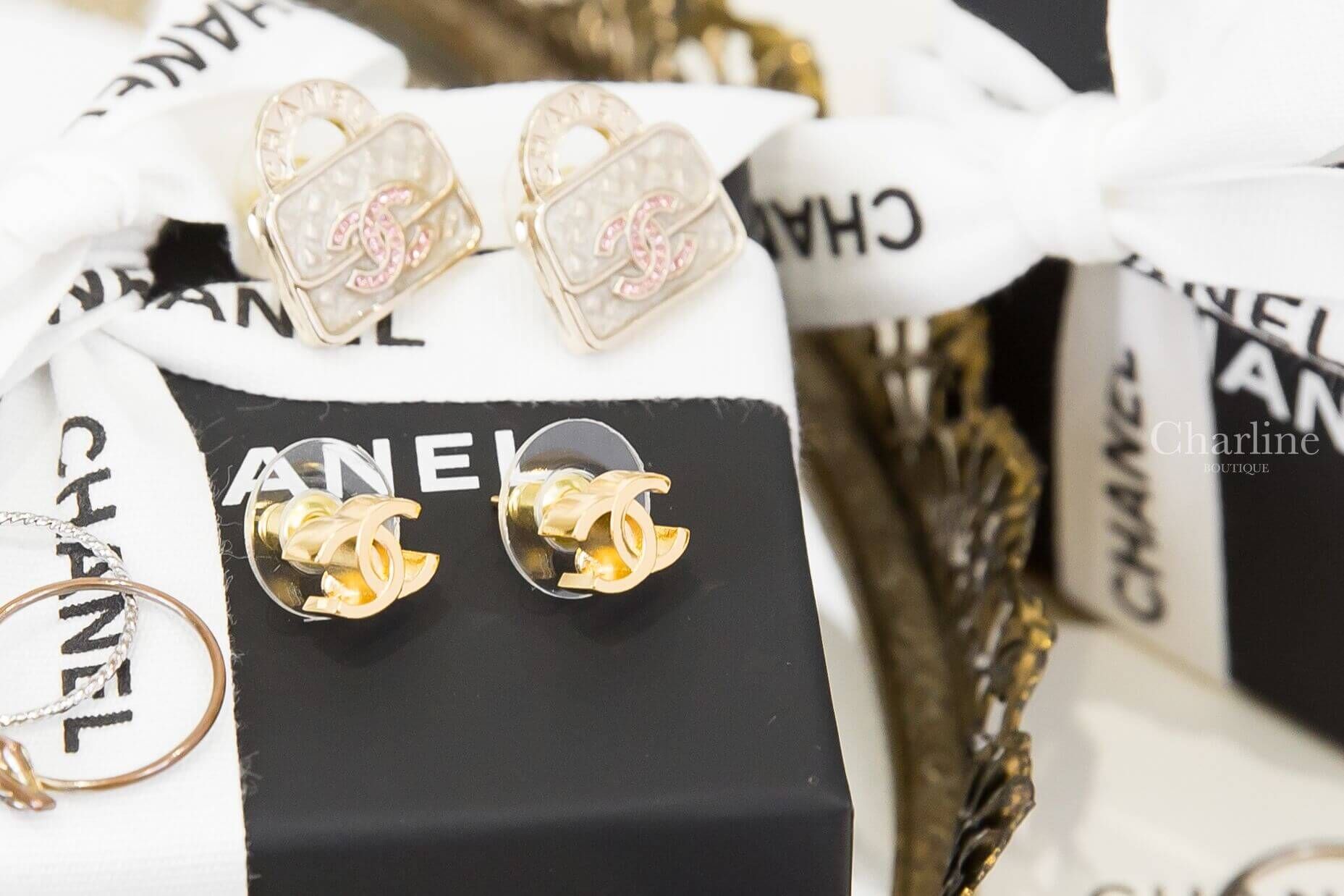 Chanel Earring 金色立體CC耳環-Charline Boutique 精品代購