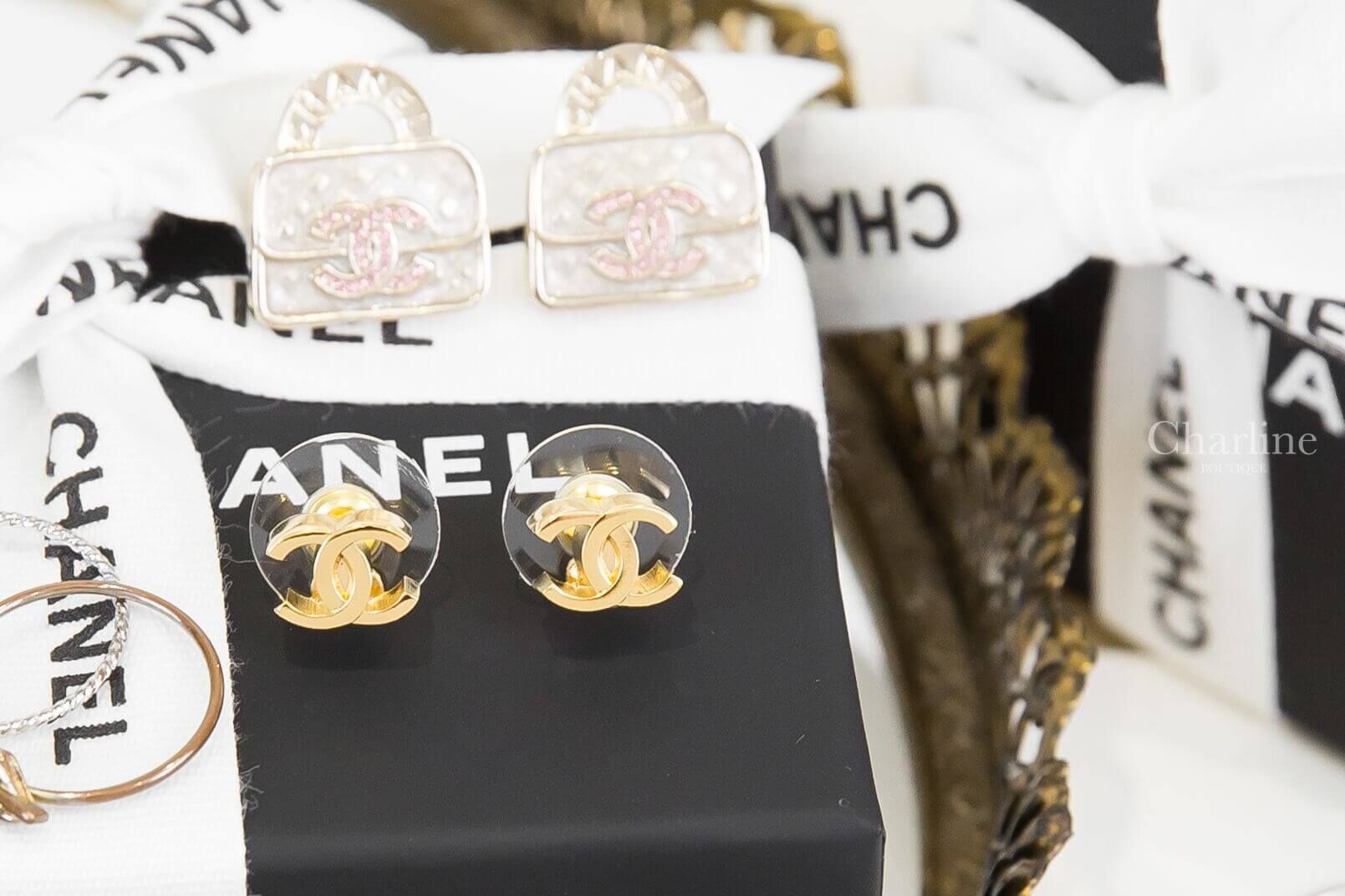 Chanel Earring 金色立體CC耳環