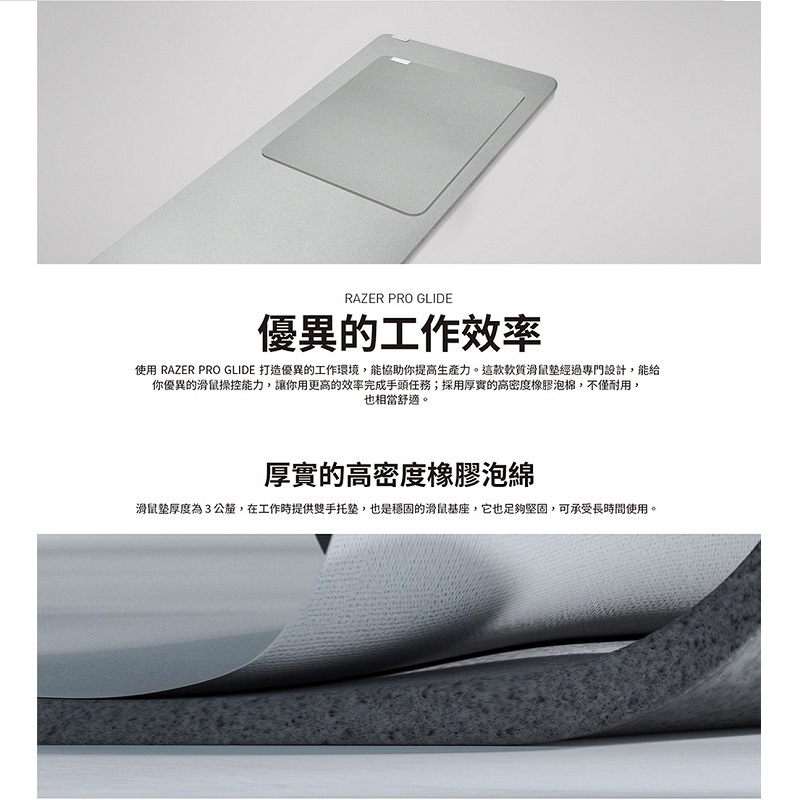 Razer 雷蛇 Pro Glide Mercury XXL(白)滑鼠/RZ02-03332300-R3M1