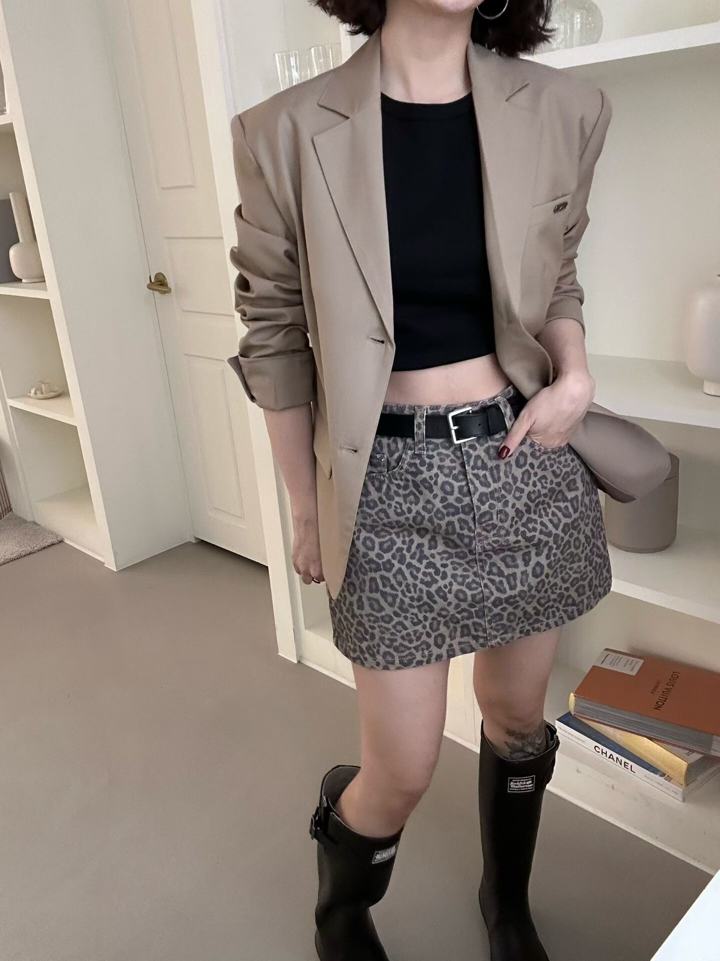 豹紋短裙(內短褲)