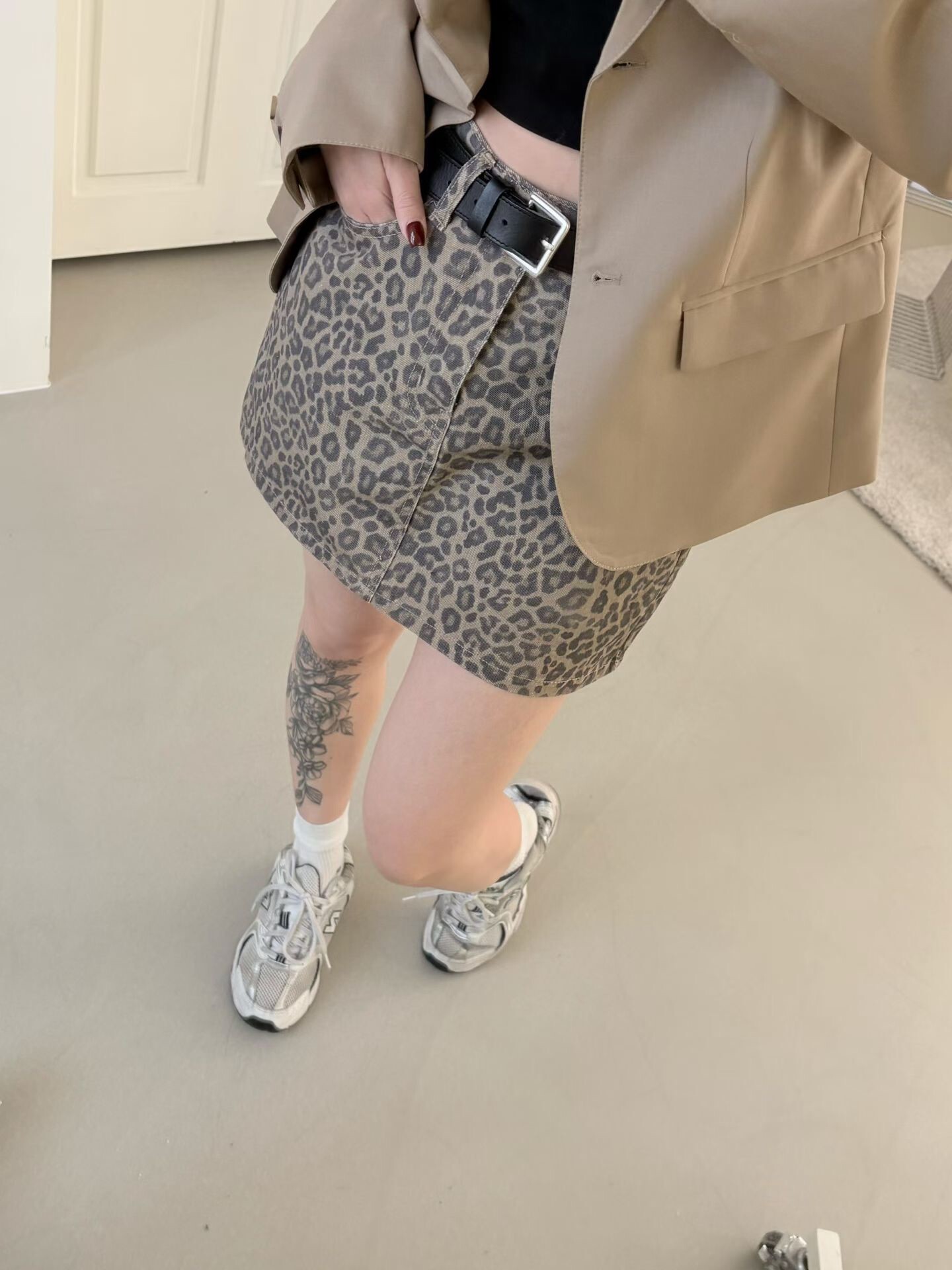 豹紋短裙(內短褲)