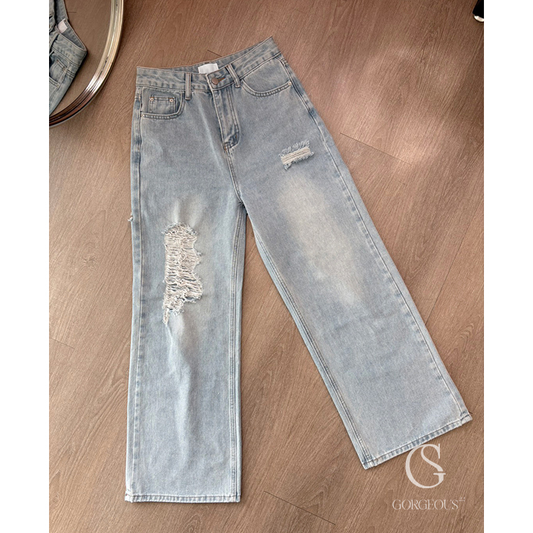 G5191 「Leg jeans修圖牛仔褲」