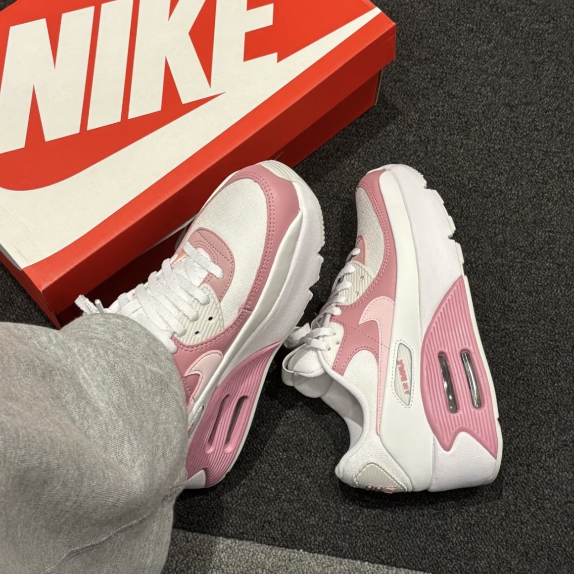 NIKE AIR MAX 90 白粉 氣墊 運動 女鞋 FD4328-110