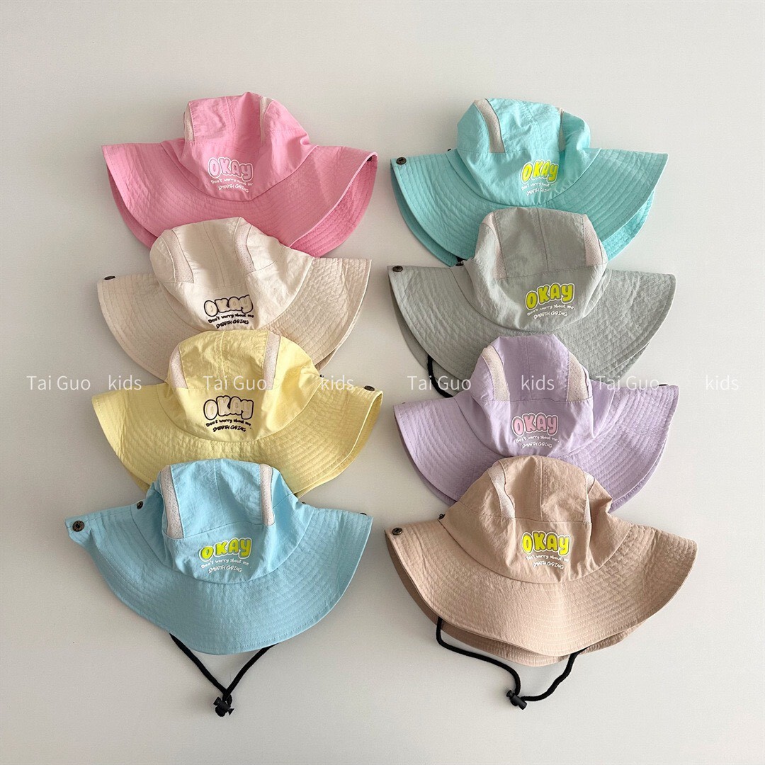POP韓風OKAY造型多繽紛巴胺色系漁夫帽