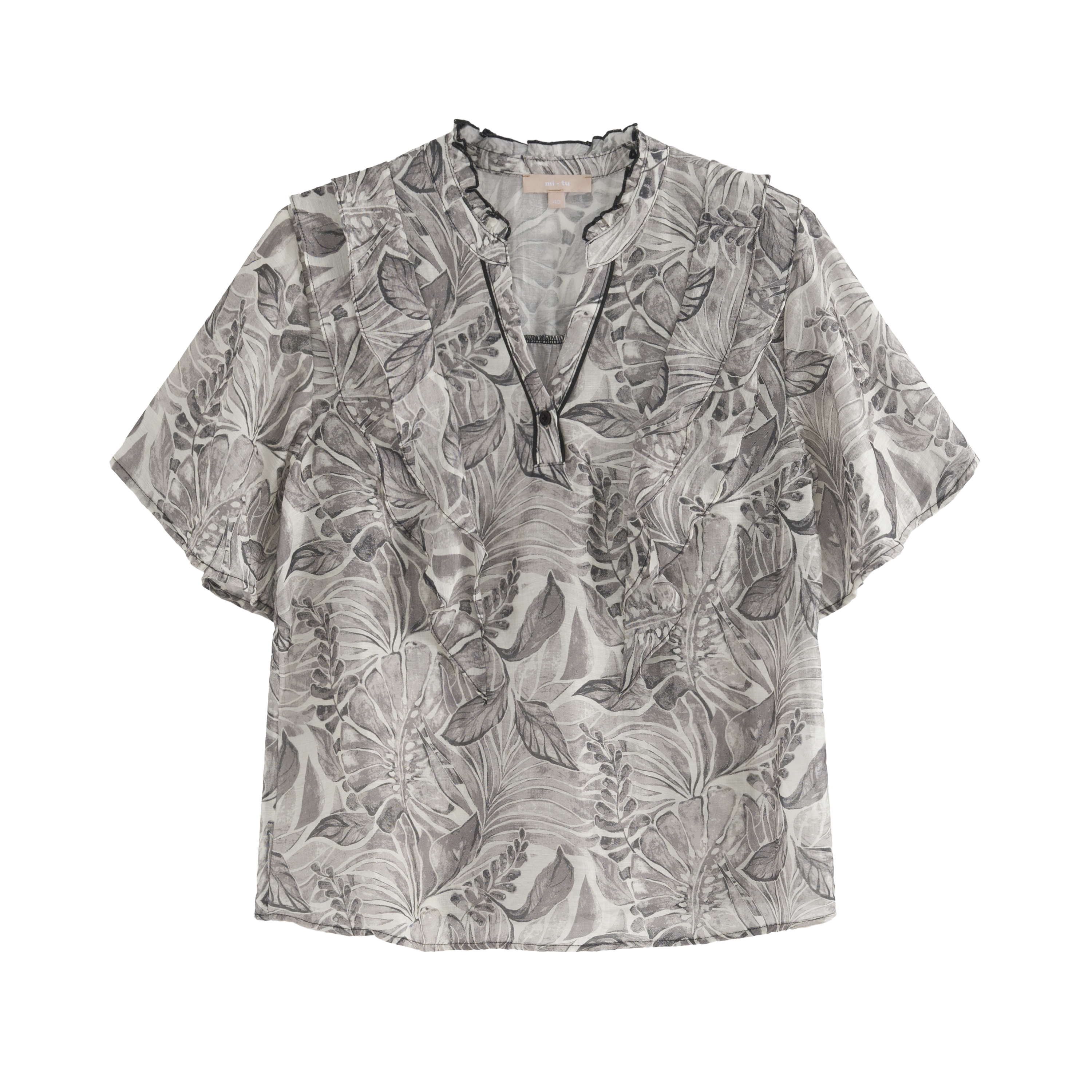 mi-tu 印花木耳邊恤衫