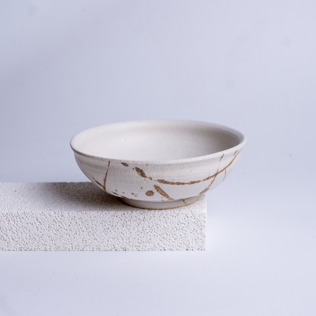 古銅金潑墨小深盤／淺湯碗