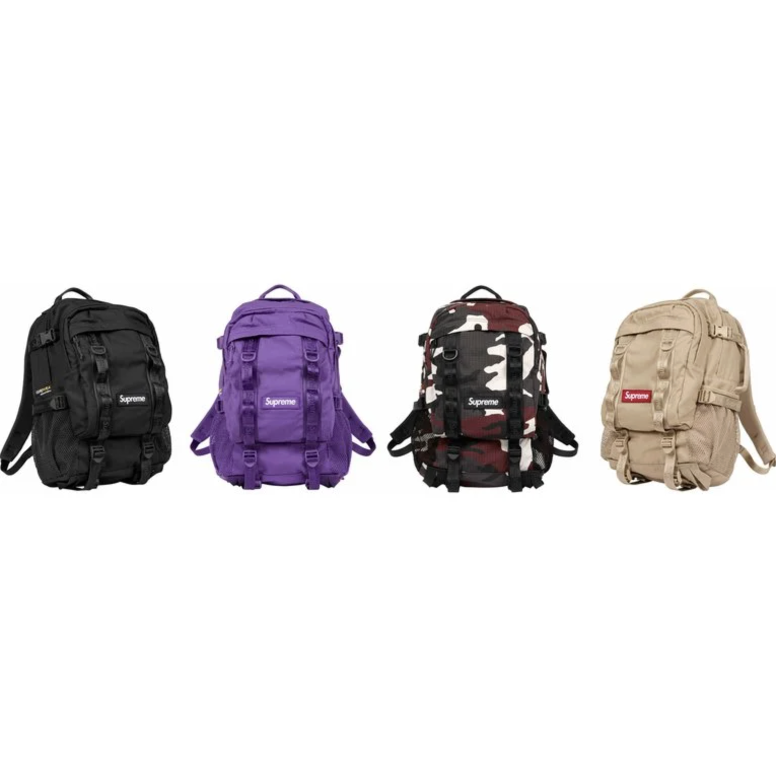-(C011)-SUPREME SS26 BACKPACK CORDURA  多夾層 後背包 黑色/紫色/卡其/迷彩